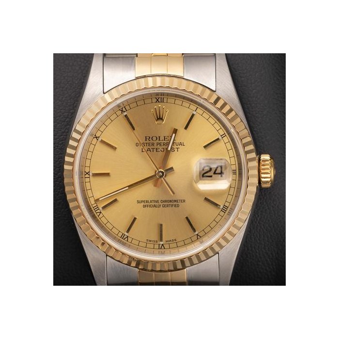 Rolex Datejust36 Champagne Index Dial BOX & PAPER Ref. 16233