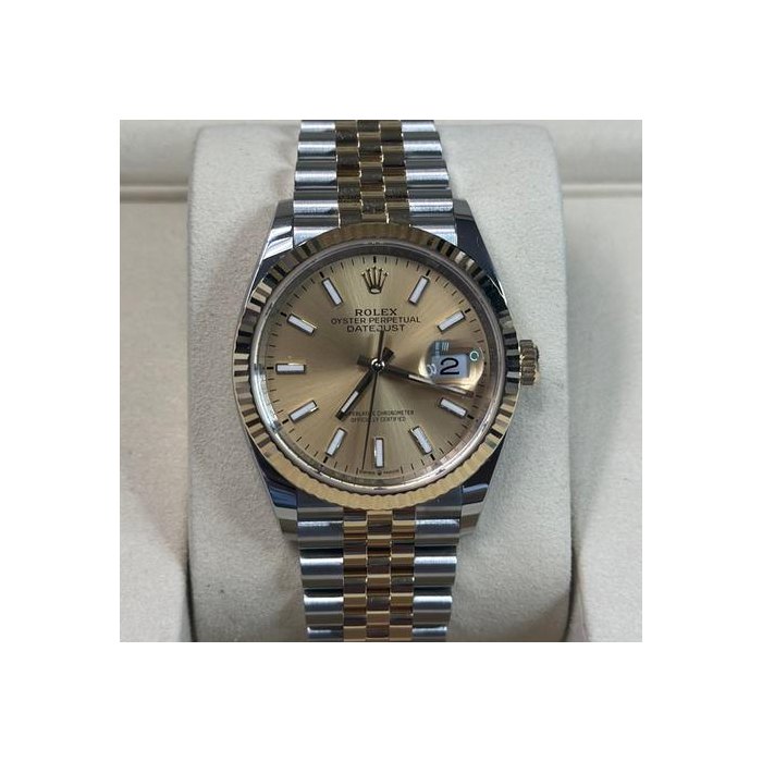 Rolex Datejust36 Champagne Index Dial on Jubilee 126233 Papers 2026