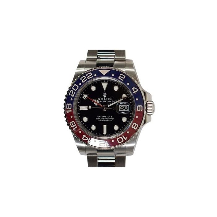Rolex GMT-Master IIStainless Steel "Pepsi" Bezel Black Dial 126710BLRO