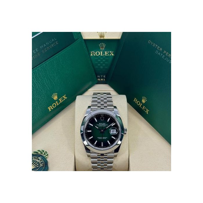 Rolex DatejustUnworn 2026 Datejust 41mm Stainless Steel Green Ombré Jubilee 126300-0026