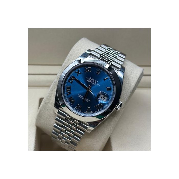Rolex Datejust41 ROLEX 126300 DATEJUST 41 BLUE ROMAN JUB SMOOTH BEZEL 2026