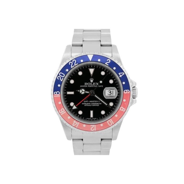 Rolex GMT-Master IIRARE UNPOLISHED 2008 PAPERS Rolex GMT-Master II 3186 PEPSI Steel 16710 Watch BOX