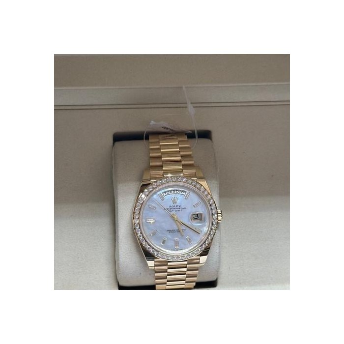 Rolex Day-Date228348RBR Day-Date 40 White Mother-Of-Pearl Dial on President 2025