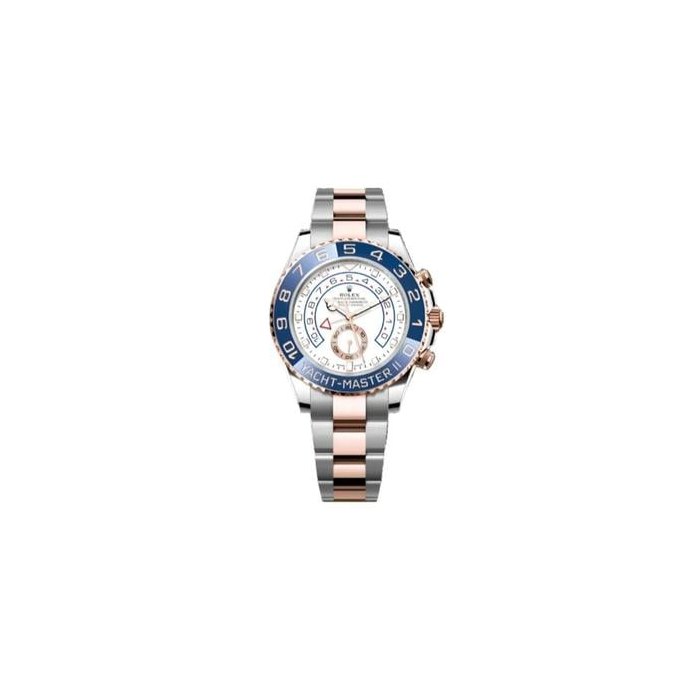 Rolex Yacht-Master II44MM White Dial Two Tone Rose Gold Ceramic Bezel Ref. 116681