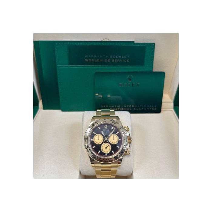 Rolex DaytonaYellow Gold Black And Champagne Index Dial Oyster Bracelet 126508