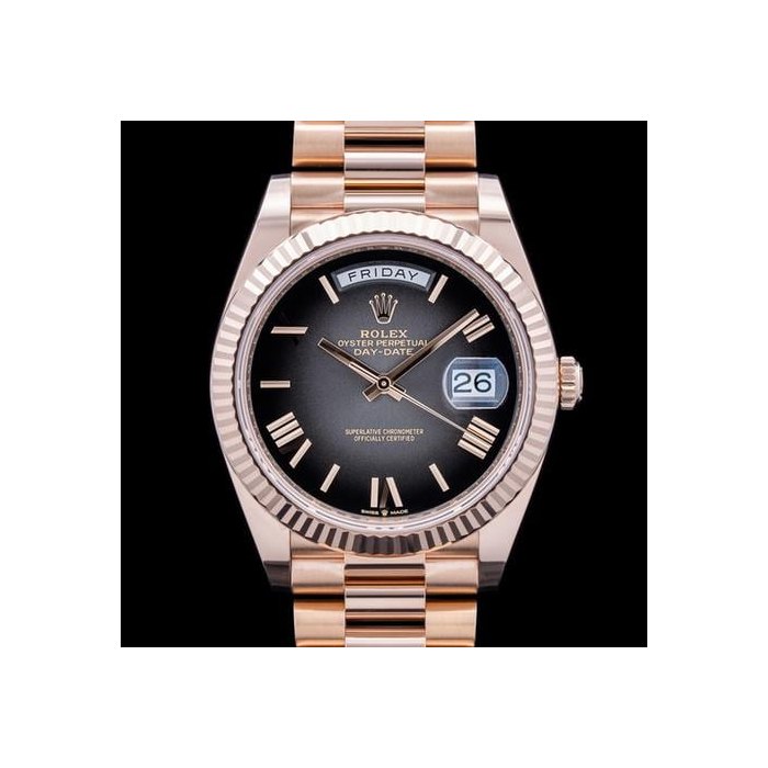 Rolex Day-Date228235 Day-Date 40MM 18K Everose Slate Gray Ombre 2025