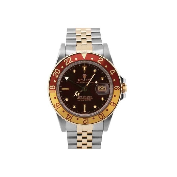 Rolex GMT-Master1979 Rolex GMT-Master 16753 Root Beer Brown 18K Yellow Gold Steel Jubilee Watch