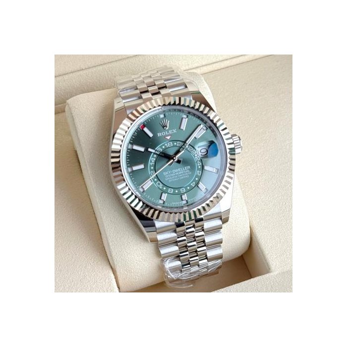 Rolex Sky-DwellerJubilee Bracelet Full Set Green Dial 336934