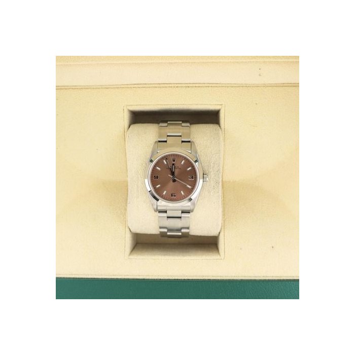 Rolex Oyster Perpetual2002 Ladies Oyster Perpetual 77080 Pink Dial SS Oyster No Papers 31mm