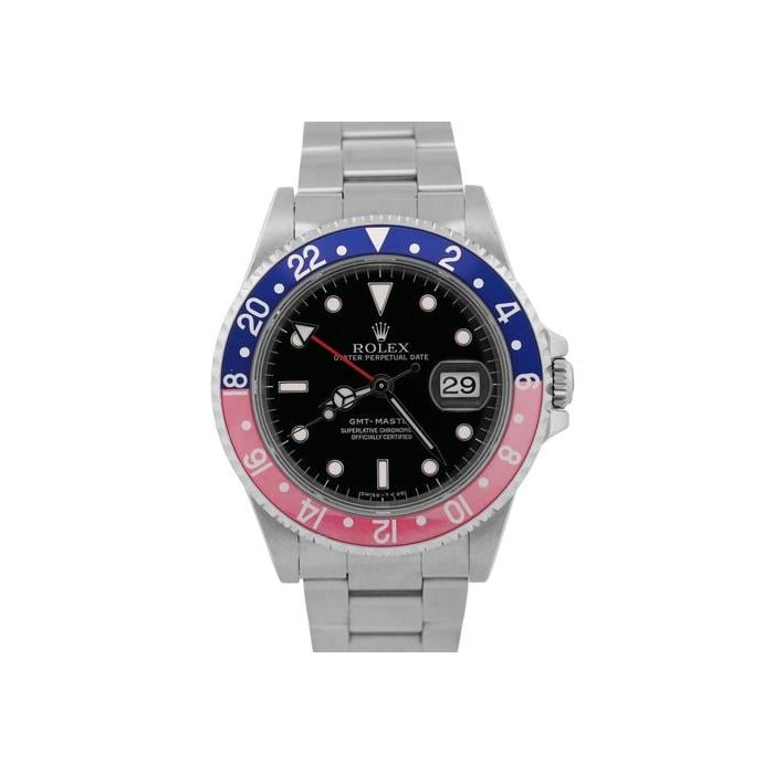 Rolex GMT-Master2024 CPO Rolex GMT-Master FADED PEPSI Blue Red OYSTER Stainless Steel 40mm 16700
