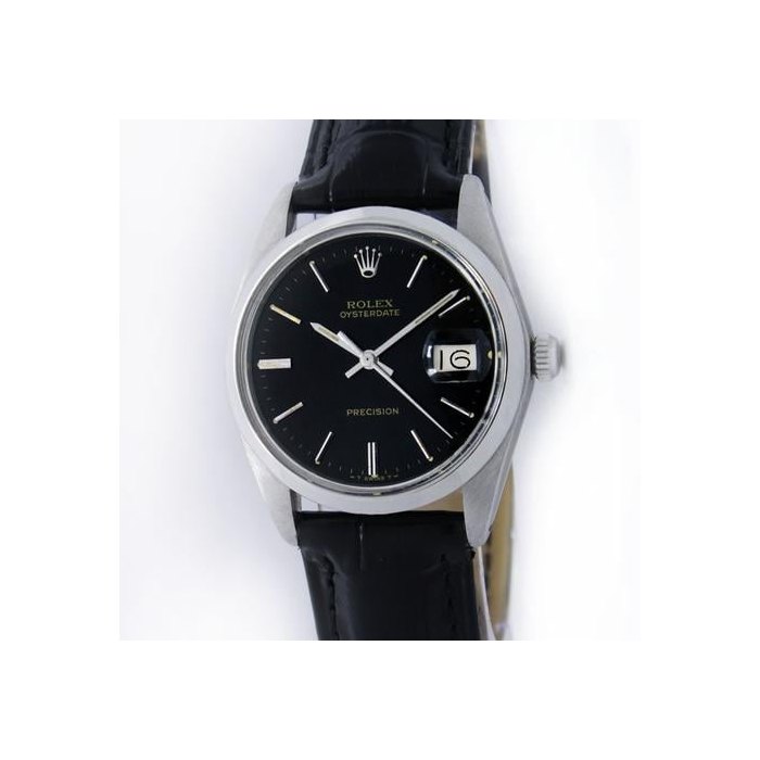 Rolex Oysterdate PrecisionRef 6694 Original Black Dial Unique Repeating Serial 3333339 C.1973