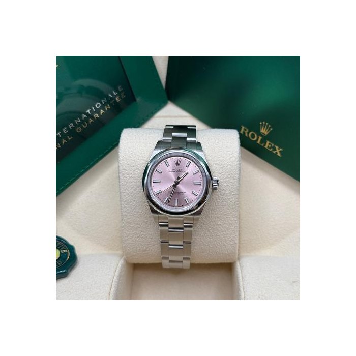 Rolex Oyster Perpetual28 Sundust Index Dial Stainless Steel Smooth Bezel Oyster Bracelet Ref. 276200