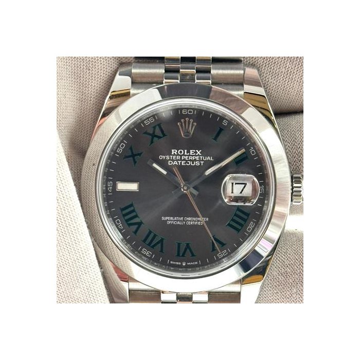 Rolex Datejust41mm Wimbledon Dial Jubilee Bracelet 126300 B&P 2019