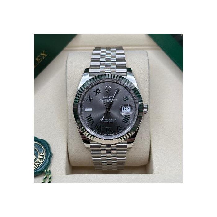Rolex Datejust41 NEW 2025 Wimbledon Stainless Steel Fluted Jubilee Bracelet Ref. 126334