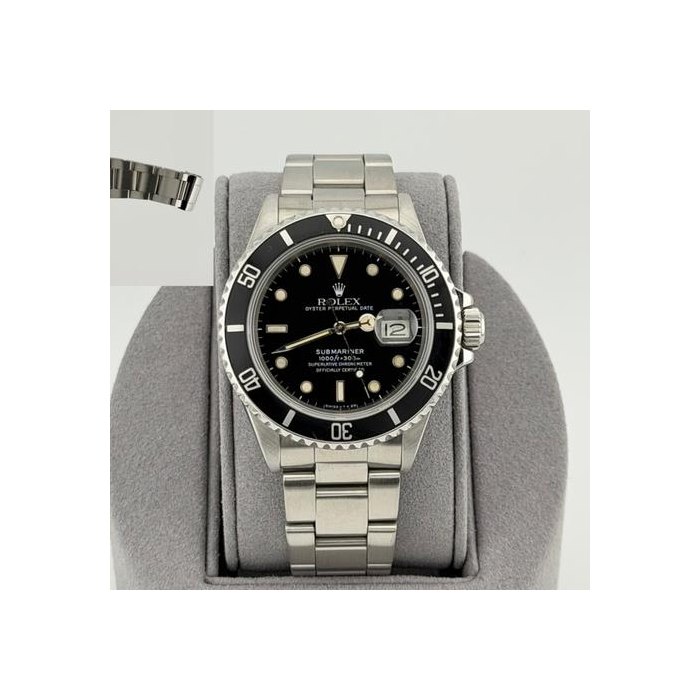 Rolex Submariner DateTriple Zero 168000 40mm Black Dial Stainless Steel