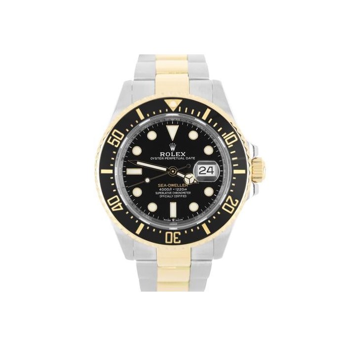 Rolex Sea-DwellerRSC Rolex Sea-Dweller Two-Tone 18k Gold Steel Black 43mm 126603 Watch BOX