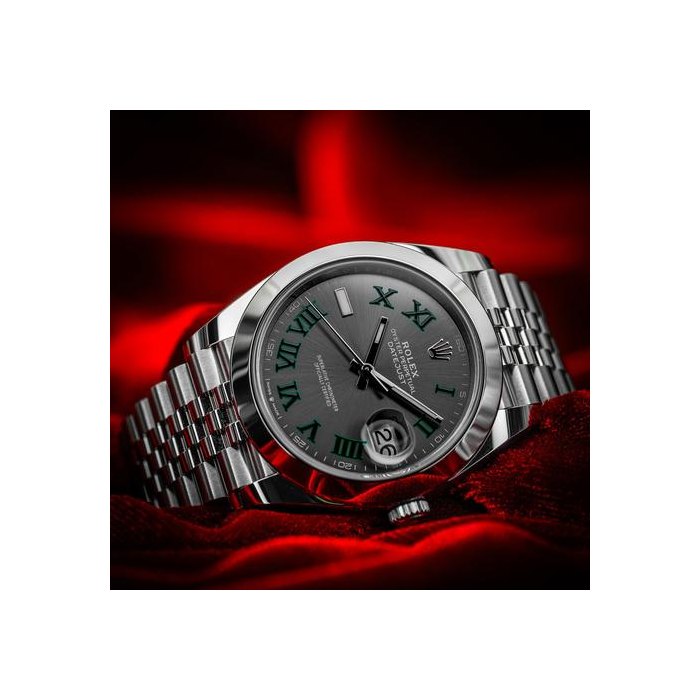 Rolex Datejust41 126300 Wimbledon Smooth Bezel Jubilee 41mm Complete Set MINT Ref. 126334