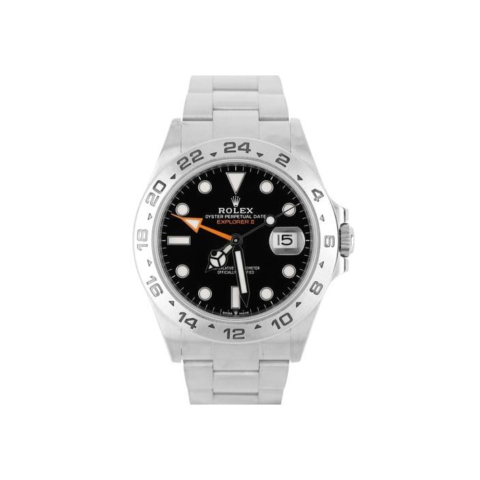 Rolex Explorer II2024 Rolex Explorer II 226570 Black 42mm Orange Stainless Steel Watch Box Papers