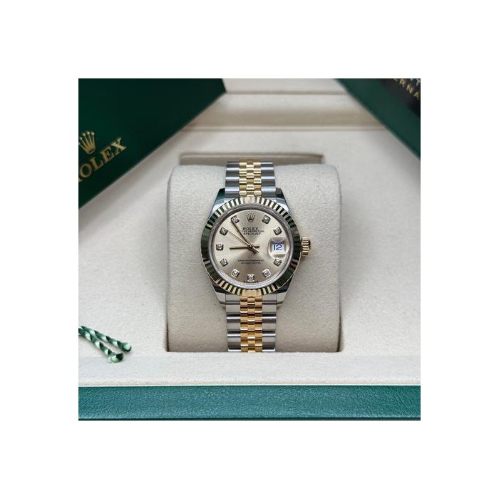 Rolex Lady-DatejustChampagne Diamond Dial Two Tone Yellow Gold Fluted Bezel Jubilee Bracelet Ref. 279173