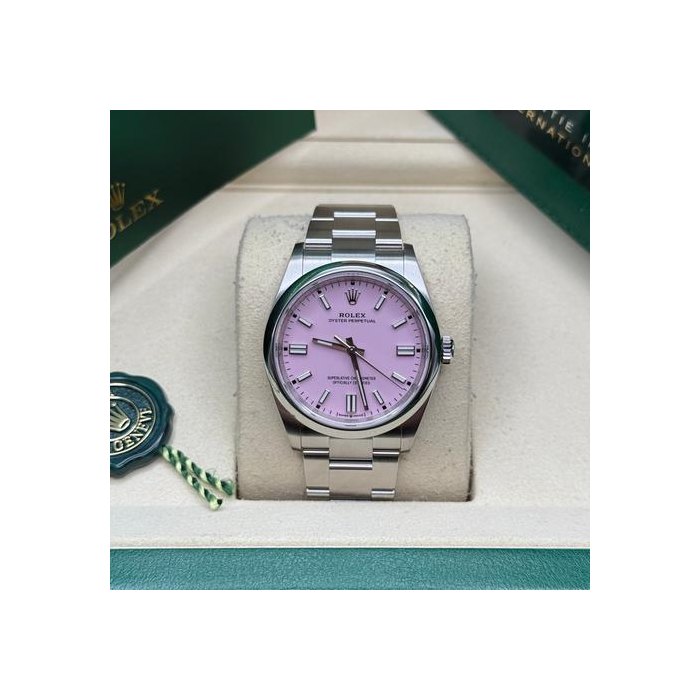 Rolex Oyster Perpetual36 Pink Index Dial Stainless Steel Smooth Bezel Oyster Bracelet Ref. 126000