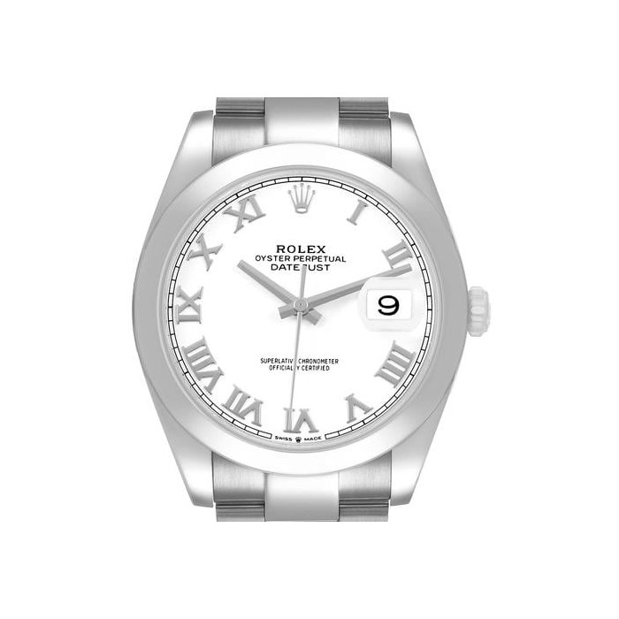 Rolex Datejust41 Steel White Dial Mens Watch 126300 Box Card