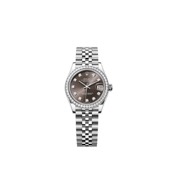 Rolex Datejust31 NEW 2026 Dark Grey Diamond Dial Stainless Steel Diamond Bezel Jubilee Bracelet Ref. 278384RBR