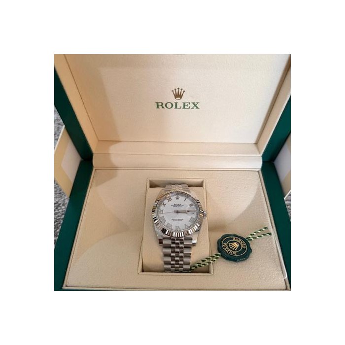 Rolex Datejust41 white dial roman number jubilee 2024 full set mint Ref. 126334