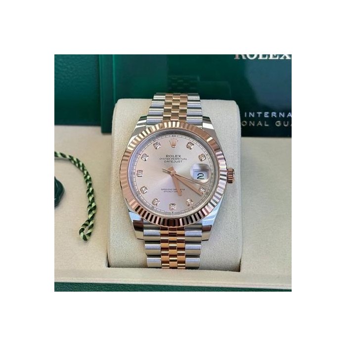 Rolex DatejustUnworn 2026 41mm Two-Tone Everose Gold Sundust Diamond Dial Ref. 126331