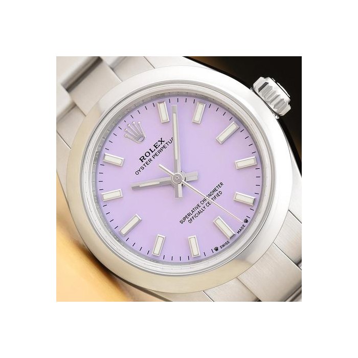 Rolex Oyster Perpetual2026 B&p Rolex Oyster Perpetual 28mm 276200 Lavender Steel Oyster Band Watch