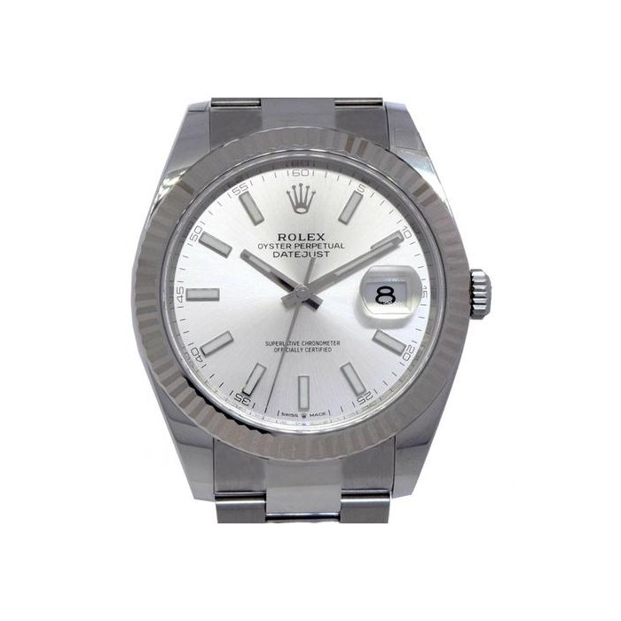 Rolex DatejustNOS Rolex Datejust 41 Steel & 18k WG Silver Dial Watch Box/papers ’21 126334