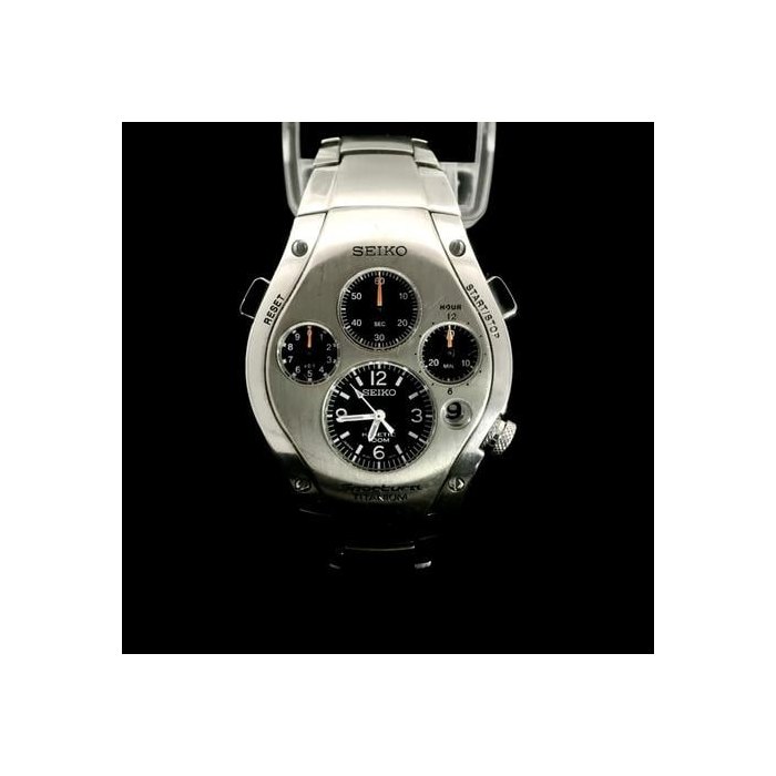 Seiko SporturaKinetic Chronograph Titanium SLQ009 - Jay Leno - 9T82 **NEEDS Serviced** RARE Titanium Jay Leno