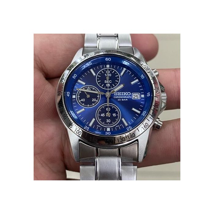 Seiko SpiritSBTQ071 Seiko Selection Spirit analog Chronograph Stainless steel Tachymeter Men's watch full set