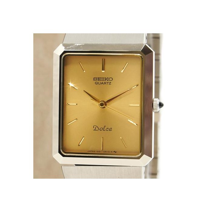 Seiko DolceVintage 1980s SEIKO Dolce 1221-5640 Gold Dial Tungsten 23mm Quartz Men's JP Z491