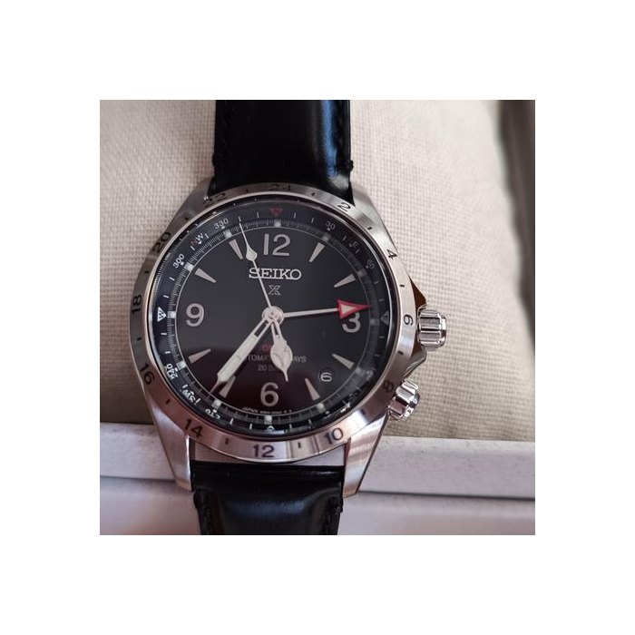 Seiko AlpinistProspex Gmt Full set box warranty still all the stickers on Ref. SPB379J1