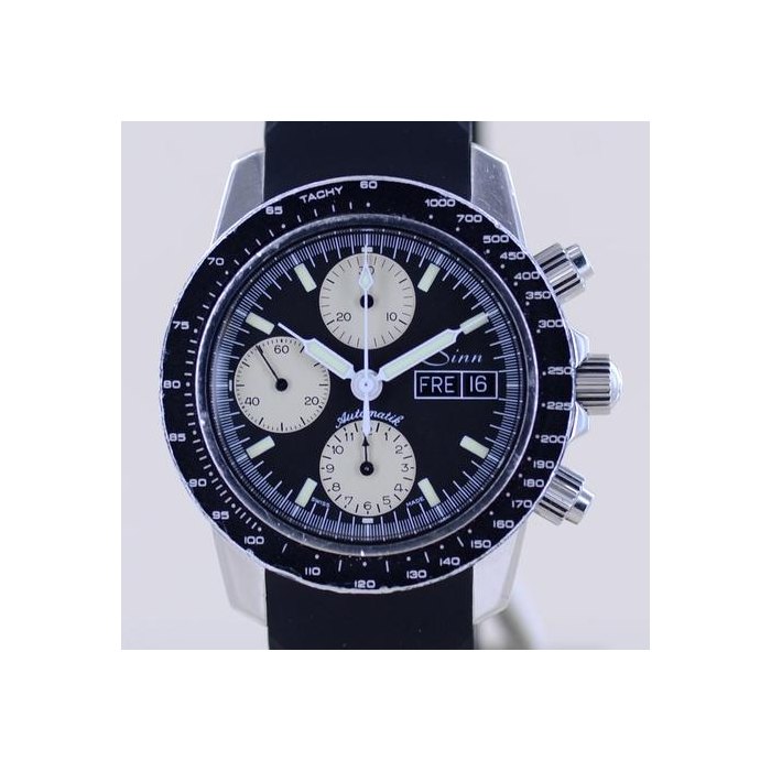Sinn 103ST Day-Date Chronograph Index Panda Audi Limited Steel Vintage Valj. 7750 Ref. 103 St