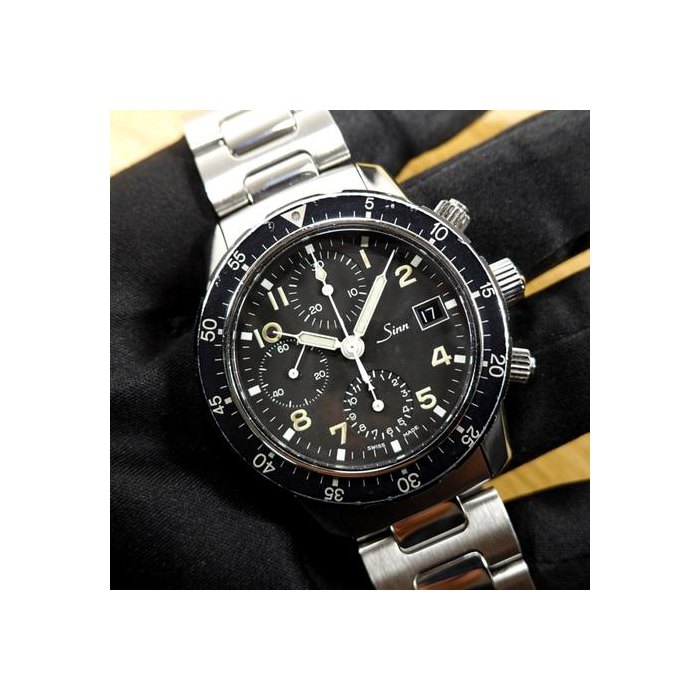 Sinn 10341 mm 103 B St Sa HD 1990 Chronograph Handaufzug Saphirglas 7760 BOX