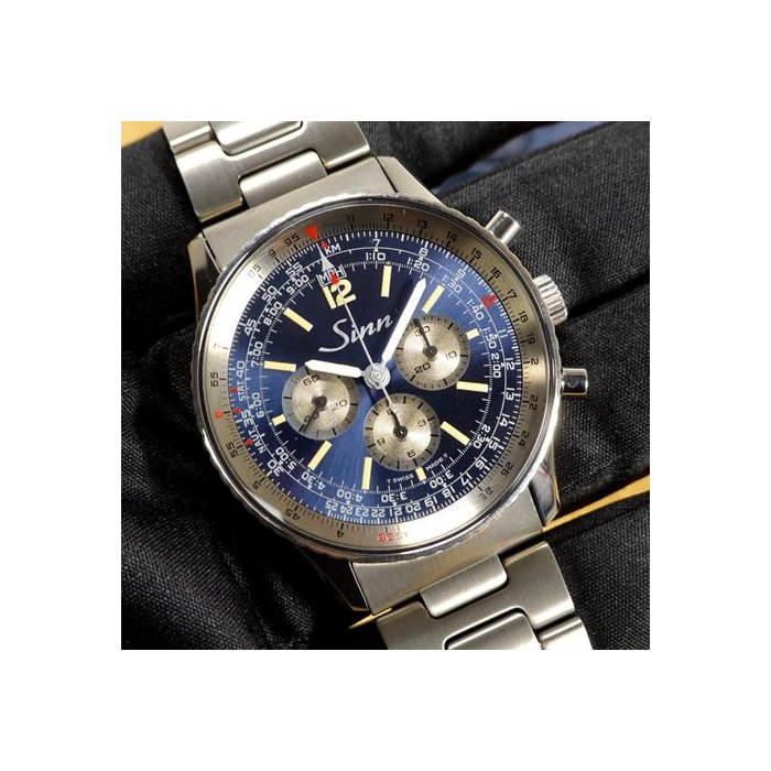 Sinn 90341 mm 903 ti TITAN Jubiläumschronograph HD Navigationsuhr LEMANIA 1873 Handaufzug 1996 BOX