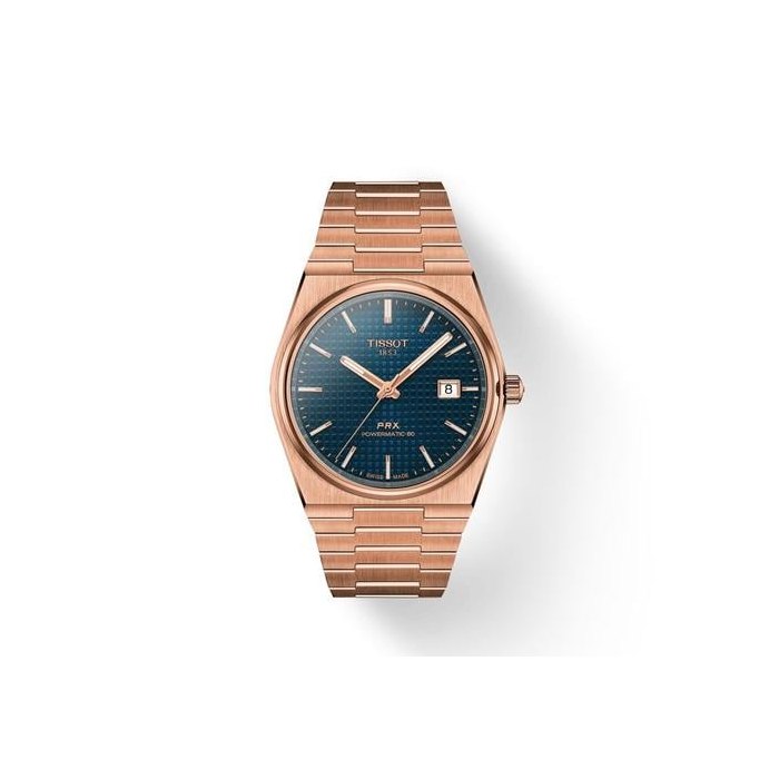 Tissot PRX Powermatic 8040mm Blue Dial Rose Gold Watch T1374073304100