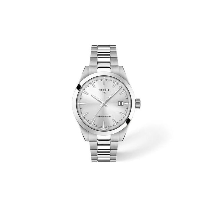 TissotGentleman 38mm Silver Dial Stainless Steel Watch T1658071103100