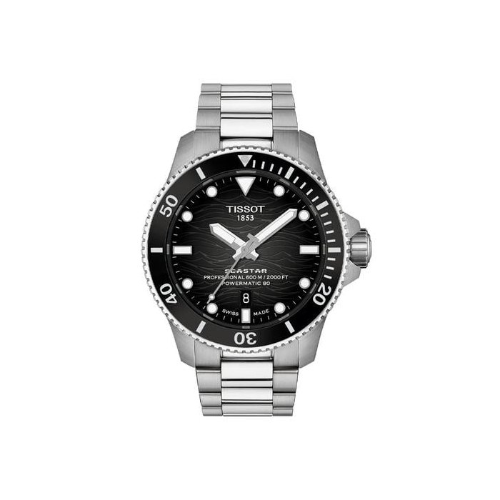Tissot Seastar 2000Powermatic 80 44mm Grey Dial Men's Watch T1209071105100