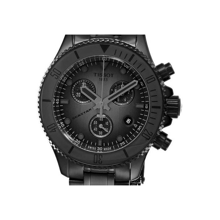 Tissot Seastar 1000Quartz Chronograph SS 38MM Gray-Black Dial Men's Watch T120.217.33.061.00 Ref. T1202173306100