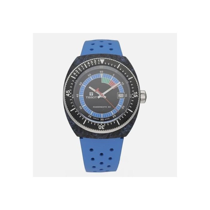 TissotT145.407.97.057.01 Sideral S Powermatic 80 41mm Blue Rubber Wrist Watch