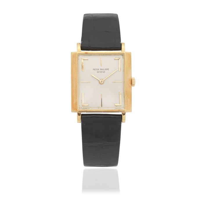Patek Philippe. An 18K gold manual wind rectangular wristwatch Ref: 3405, Circa 1965
