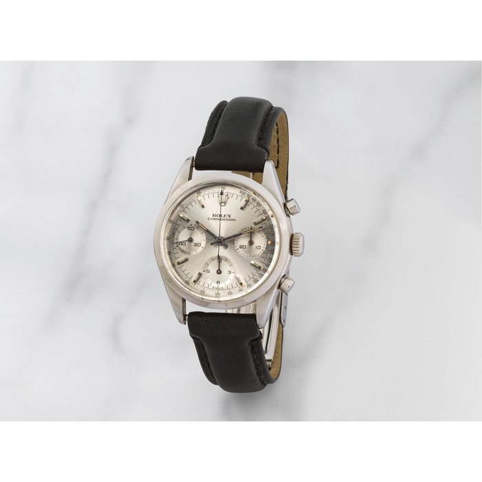 Rolex. Beau chronographe bracelet en acier mouvement mécanique Rolex. A fine stainless steel manual wind chronograph bracelet watch Chronograph 'Pre-Daytona', Ref: 6238 , Circa 1964