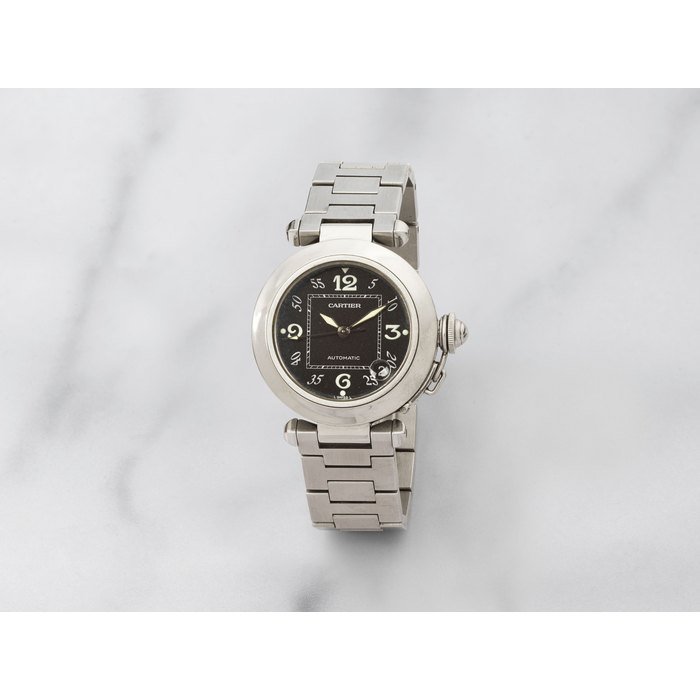 Cartier Cartier. Montre bracelet en acier avec date mouvement automatique Cartier. A stainless steel automatic calendar bracelet watch Pasha, Ref: 2324, Circa 2000