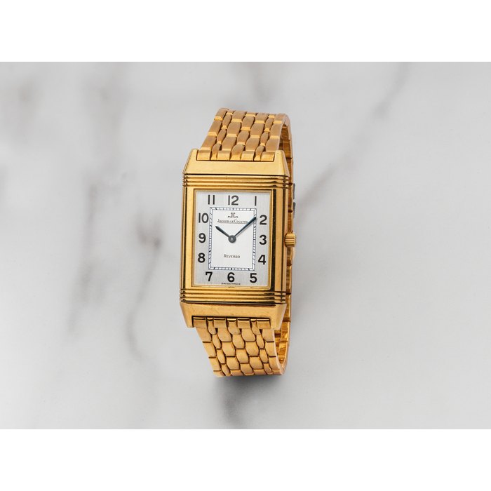 Jaeger-LeCoultre Jaeger-LeCoultre. Montre bracelet en or jaune 18k (750) rectangulaire réversible mouvement mécanique Jaeger-LeCoultre. An 18K gold manual wind reversible rectangular bracelet watch Reverso, Ref: 250.1.86, Circa 2000, Price & Market Data