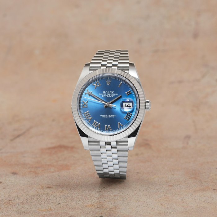 Rolex. A stainless steel and 18K white gold automatic calendar bracelet watch Datejust 41, Ref: 126334, Circa 2020