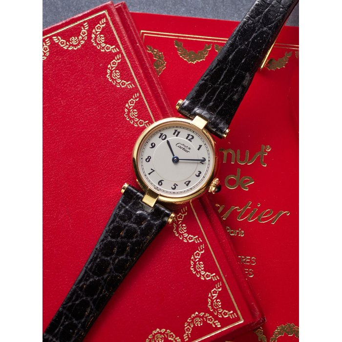 CARTIER | MUST VENDÔME, REF.W1002100, A GOLD-PLATED WRISTWATCH, CIRCA 1987