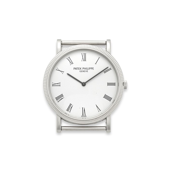 PATEK PHILIPPE. AN 18K WHITE GOLD MANUAL WIND WRISTWATCH Calatrava, Ref: 3520/D, c. 2000