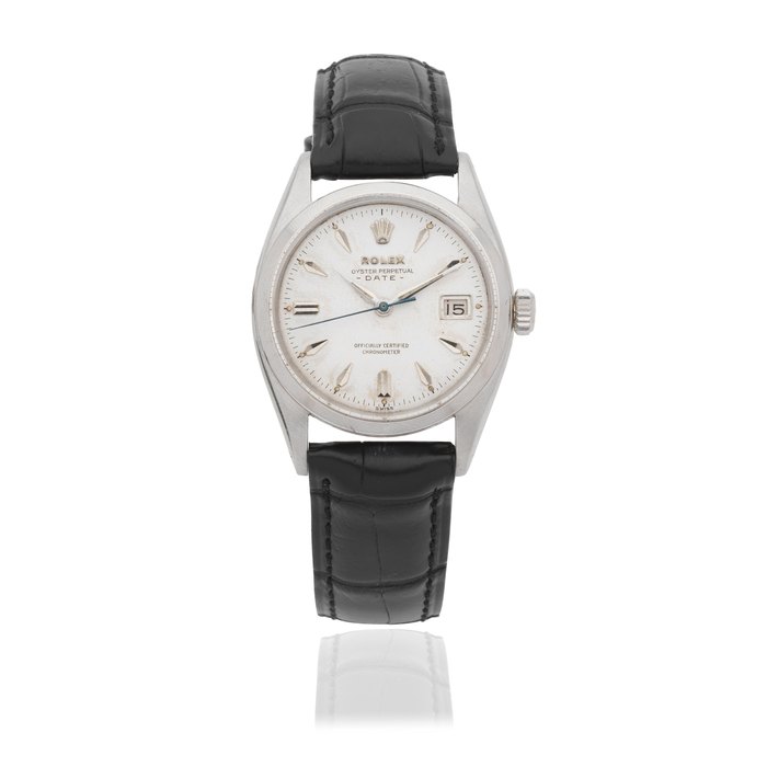 Rolex. A stainless steel automatic calendar wristwatch with roulette date wheel Oyster Perpetual Date, Ref: 6534, Circa 1956